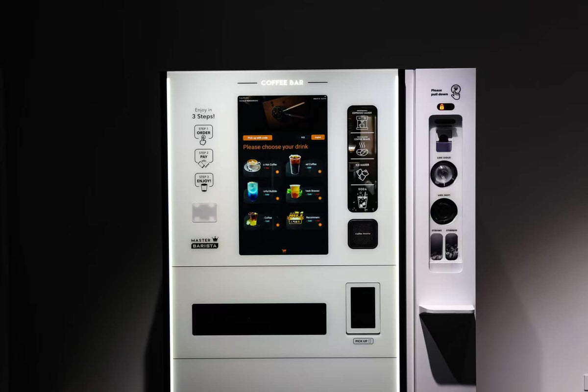 Multi-Drink Vending Machine — Coffee, Soda, Tea & Sparkling Water