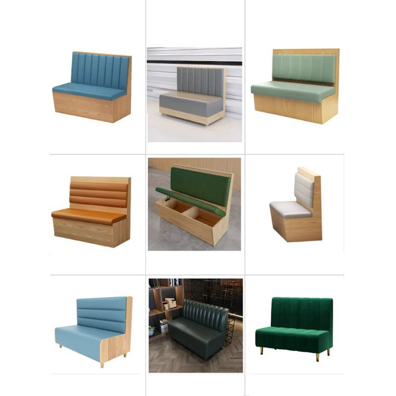 Commercial Restaurant Booth Seating — Plywood, Vinyl-Upholstered