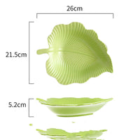 Maple Leaf &amp; Eucalyptus Ceramic Plate Collection image preview