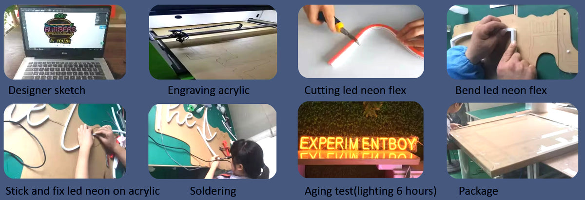 Ultra-Slim LED Light Box Sign — App-Controlled RGB, Wall-Mounted
