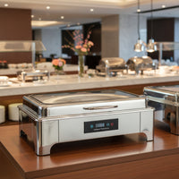 Electric Stainless Steel Chafing Dish — Buffet Food Warmer Set image preview