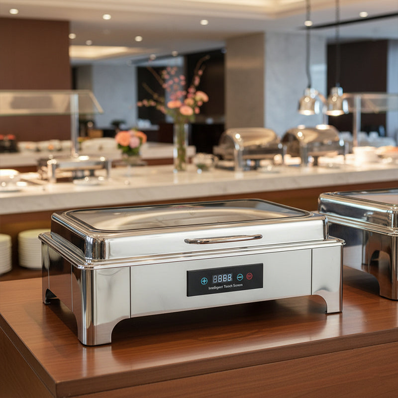 Electric Stainless Steel Chafing Dish — Buffet Food Warmer Set