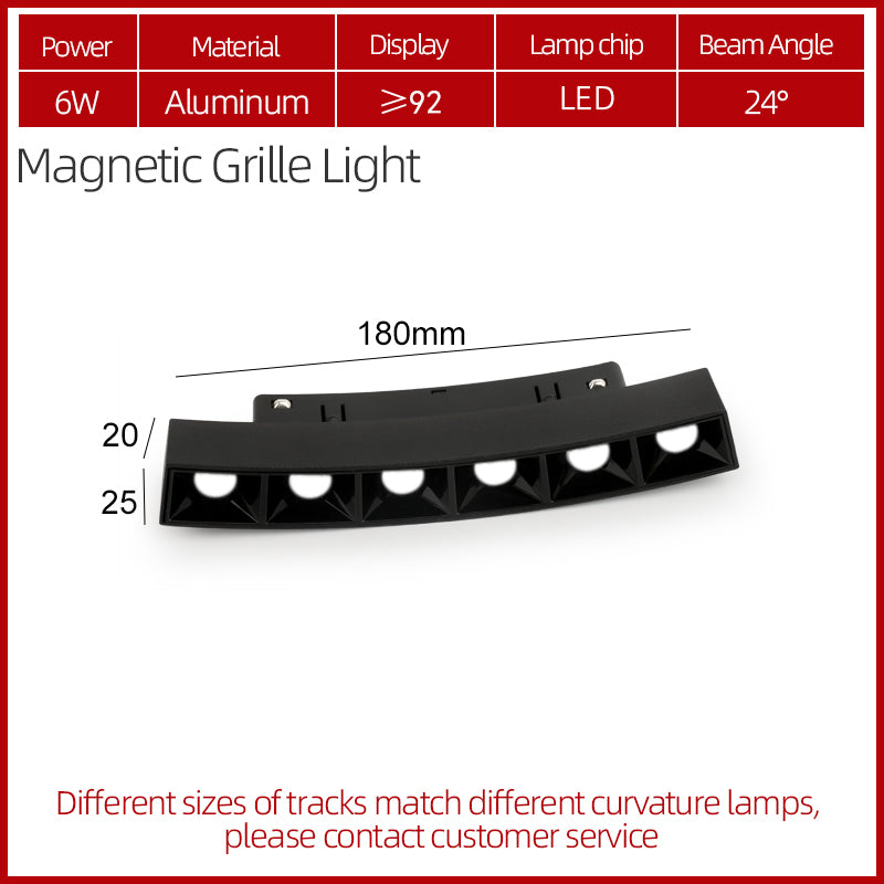 Circular Magnetic LED Track Light System — 48V, Dimmable