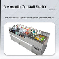 Stainless Steel Outdoor Mobile Bar Counter — Cocktail Station image preview