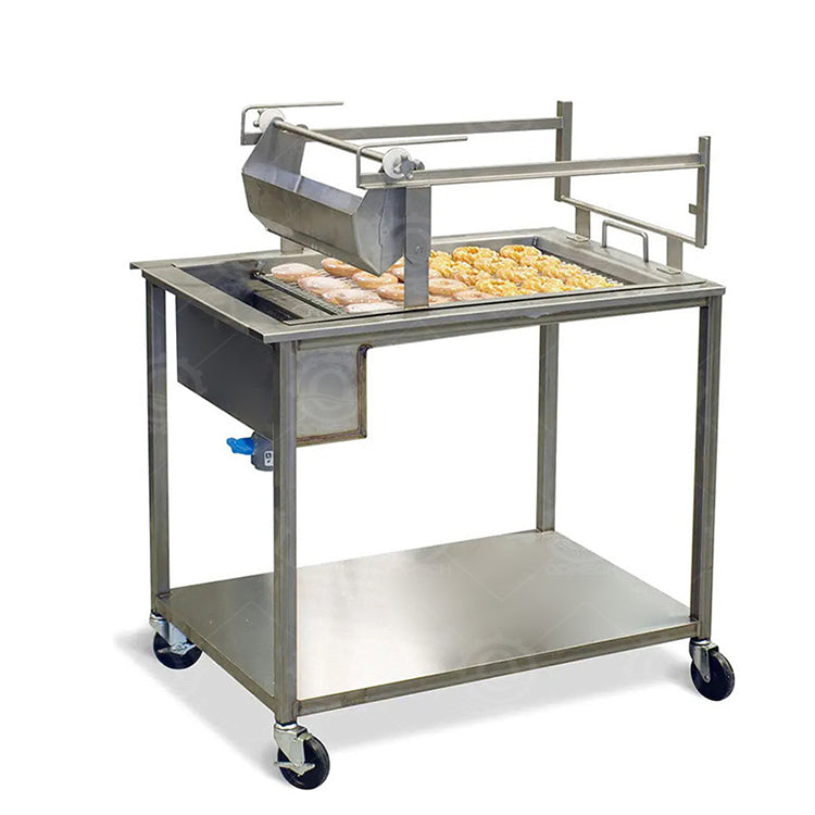Commercial Donut Glazing Machine — Sliding Icing Table
