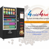 Vista previa de la imagen de Máquina expendedora comercial de café y snacks — pantalla táctil de 22"