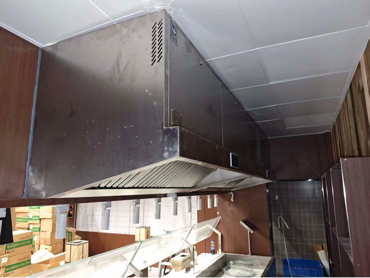 Commercial Ventless Exhaust Hood — ESP + HEPA Recirculating System