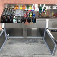 Stainless Steel Outdoor Mobile Bar Counter — Cocktail Station image preview