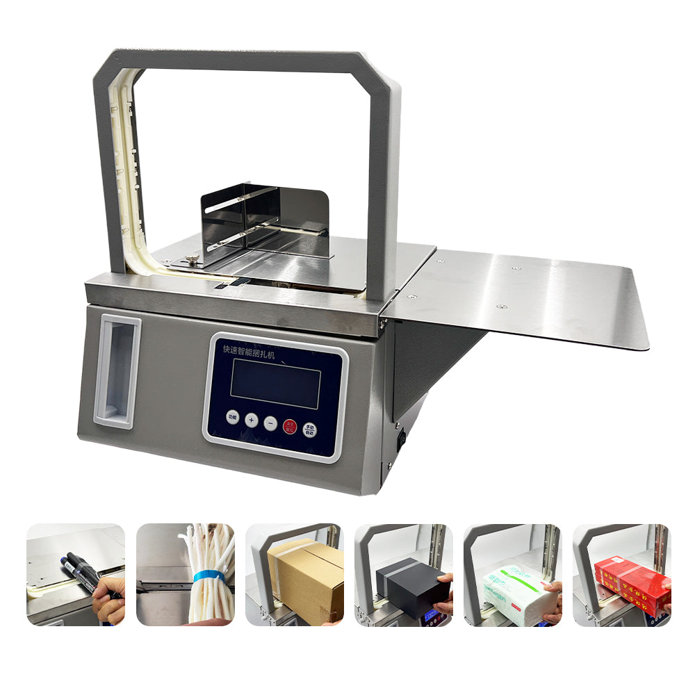 Automatic Tabletop Strapping Machine — PP/PET Banding