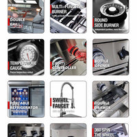 Modular Outdoor Kitchen — Stainless Steel with Weatherproof Shed image preview