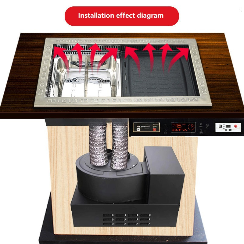 Commercial Electric Hot Pot & BBQ Grill Table — 2-in-1