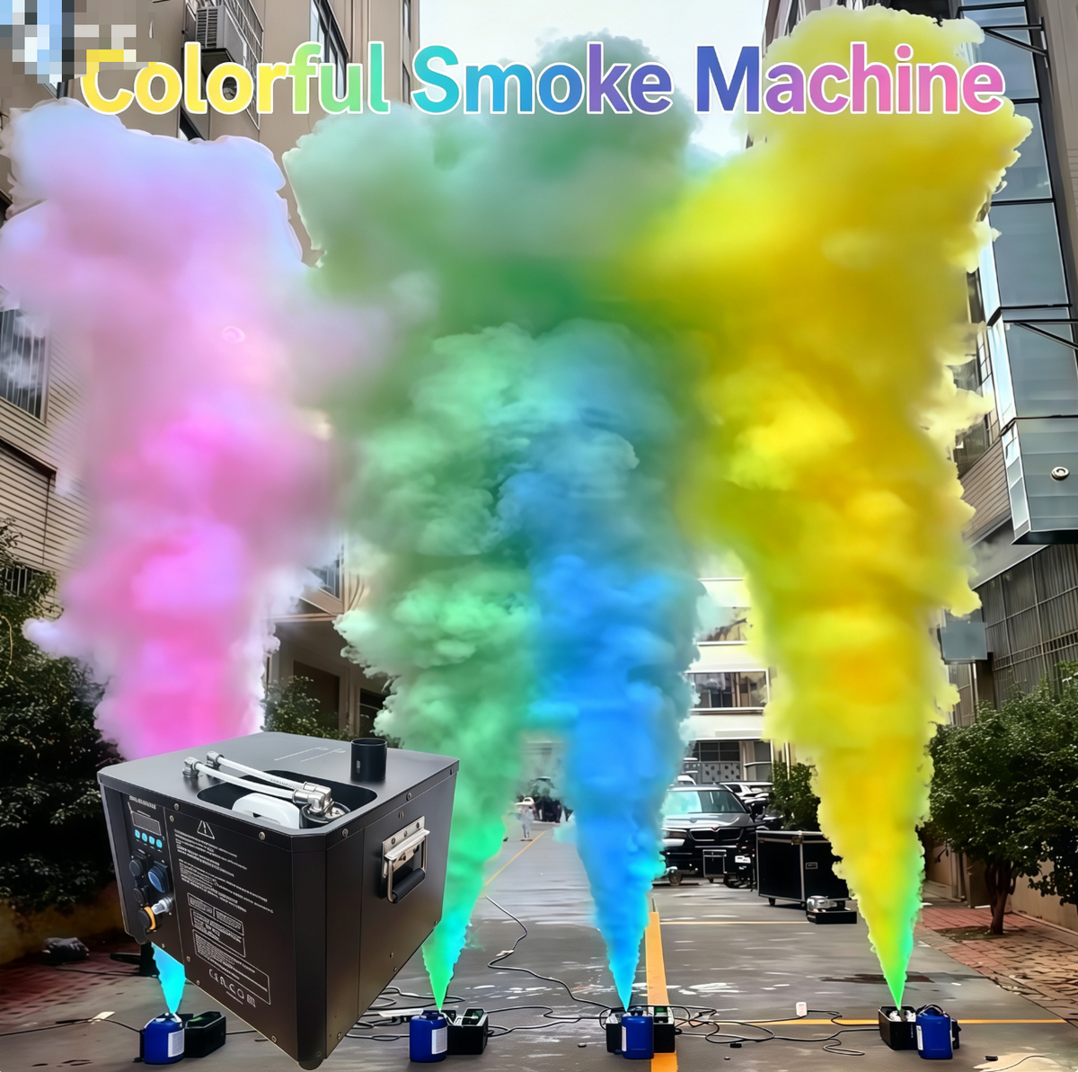 3000W DMX512 Color Fog Jet Machine — Remote Control