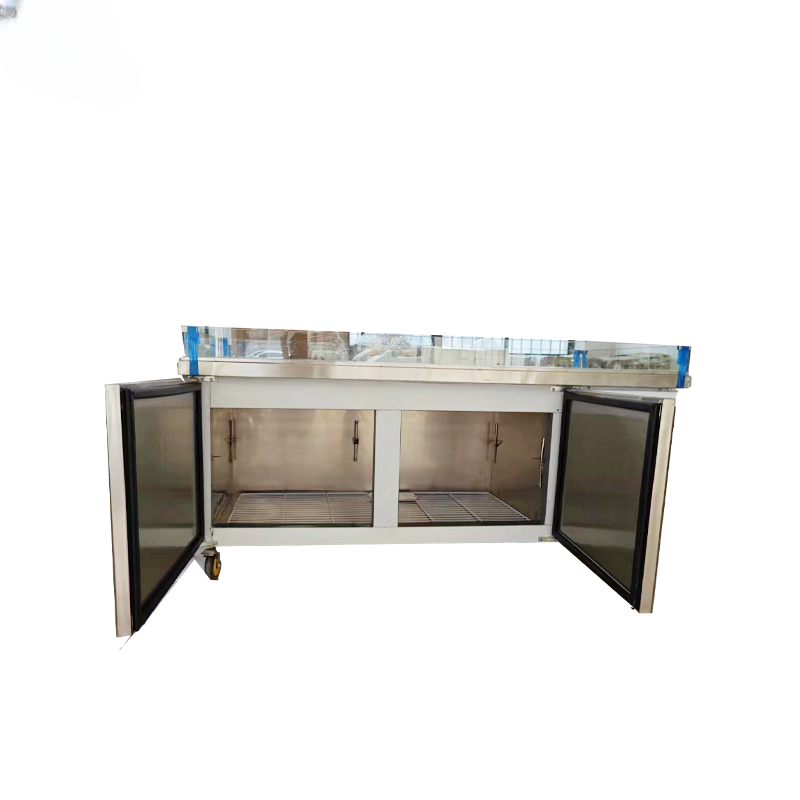 Stainless Steel Ice Fish Table — Refrigerated Seafood Display Cabinet