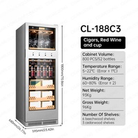 Dual-Zone Cigar Humidor &amp; Wine Cabinet — Cedar-Lined, Compressor-Cooled image preview
