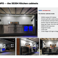 Modular Outdoor Kitchen — Stainless Steel with Weatherproof Shed image preview