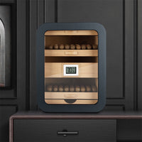 Vista previa de la imagen de Cedar-Lined Cigar Humidor Cabinet — 110-Cigar Capacity
