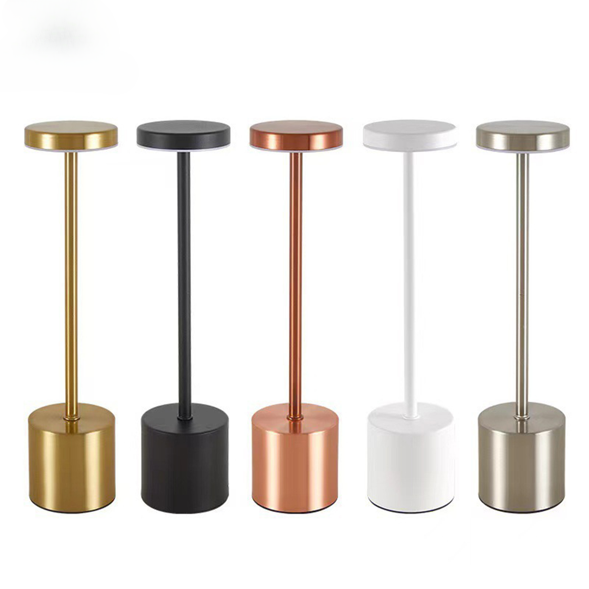 Cordless LED Table Lamp — Rechargeable Metal Dimmable