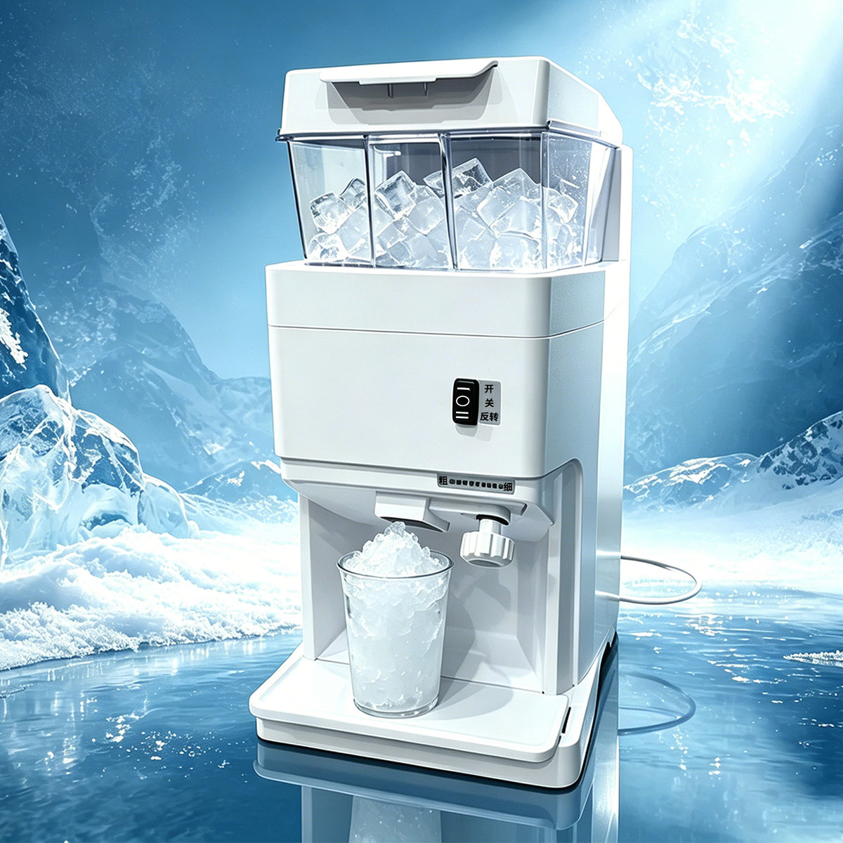 Commercial Electric Ice Crusher & Shaver — 430W, 6 kg/min