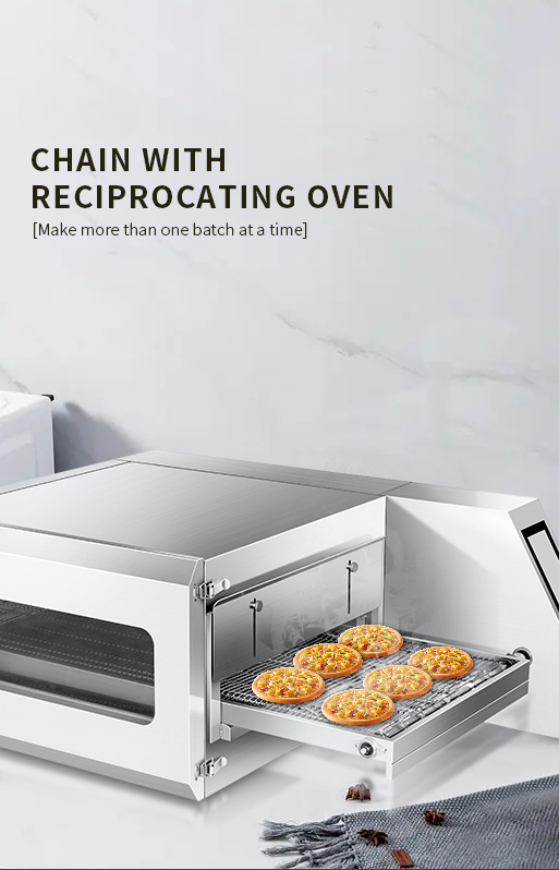 Commercial Electric Reciprocating Chain Baking Oven — Touch Screen