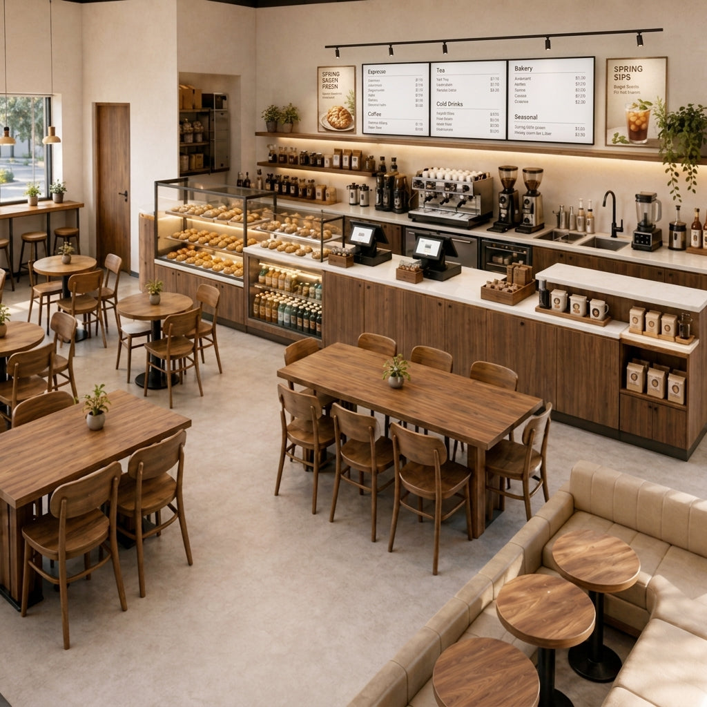 Turnkey Cafe Fitout — Custom Counter, Back Bar & Display