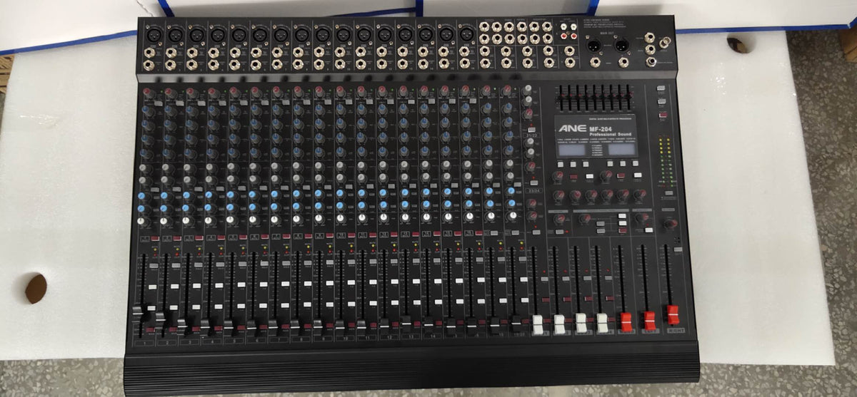 16-Channel Professional Audio Mixing Console — Bluetooth/USB, 48V Phantom Power