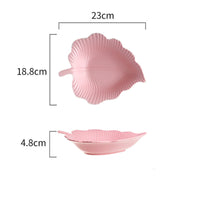 Maple Leaf &amp; Eucalyptus Ceramic Plate Collection image preview
