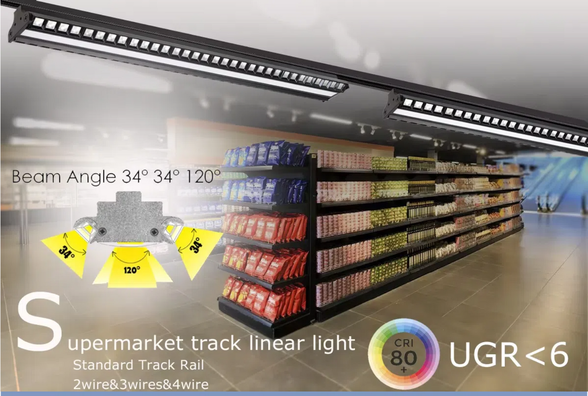 Commercial LED Linear Track Light — 150W High-Output Spotlight