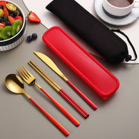 Stainless Steel Cutlery Set with Case — 4-Piece image preview