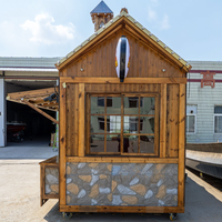 Vintage Wooden Churro Food Trailer — Mobile Vending Cart image preview