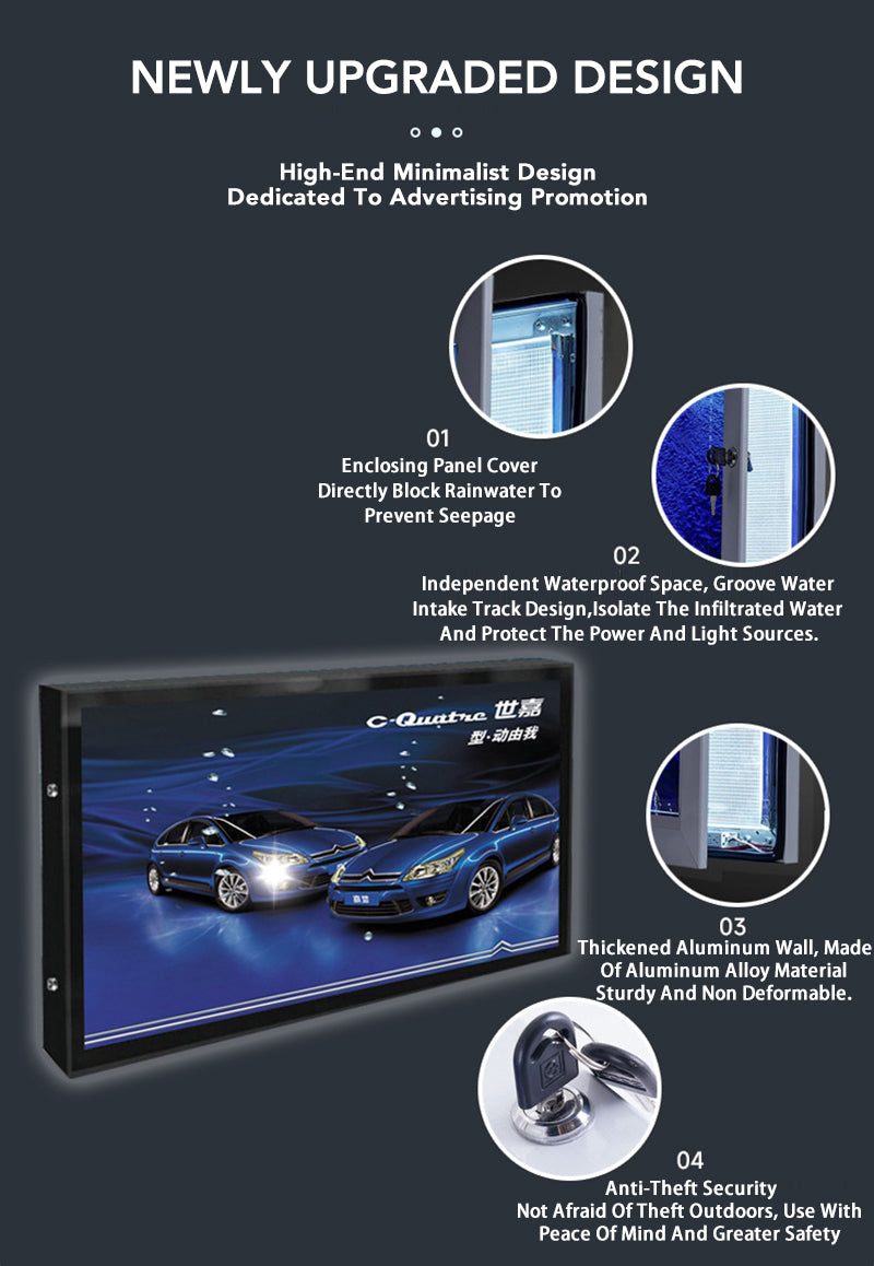 Outdoor Waterproof LED Light Box — Custom Illuminated Advertising Sign