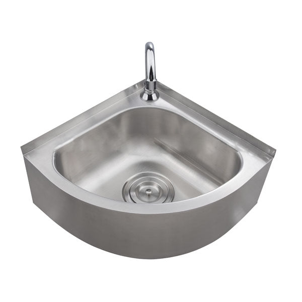 Wall-Mount Commercial Hand Sink — 304 Stainless Steel with Splash Guard