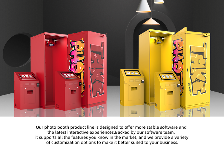 Commercial Selfie Photo Booth Machine — Touchscreen with Instant Print