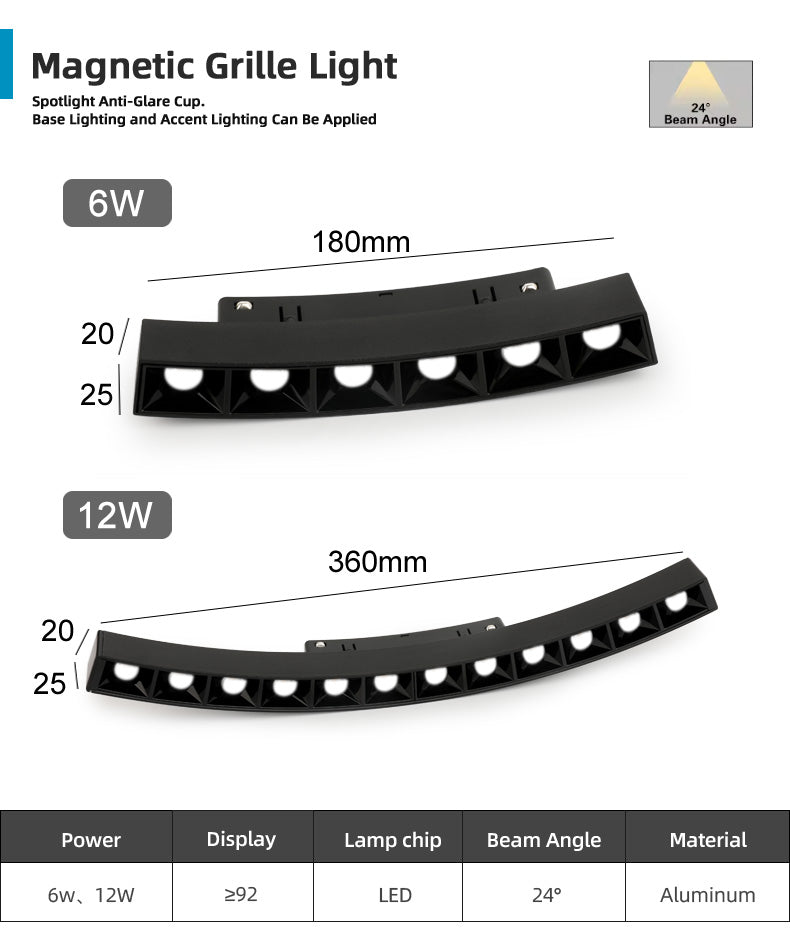 Circular Magnetic LED Track Light System — 48V, Dimmable