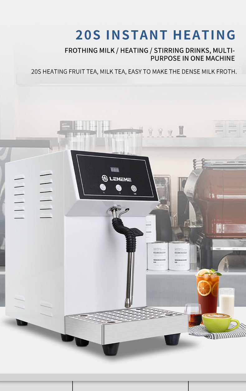 Commercial Electric Milk Steamer — 5L Stainless Steel Steam Frother