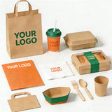 Custom Fast Food Takeaway Packaging Box Set — Paperboard