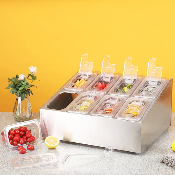 Stainless Steel Seasoning Dispenser — Reusable Bar & Restaurant Caddy