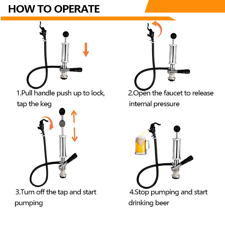 Heavy-Duty Beer Keg Party Pump