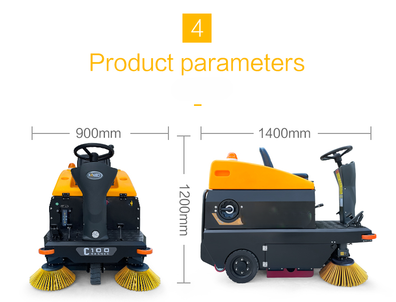 Ride-On Electric Floor Sweeper — 1150 mm, 6000 m²/h