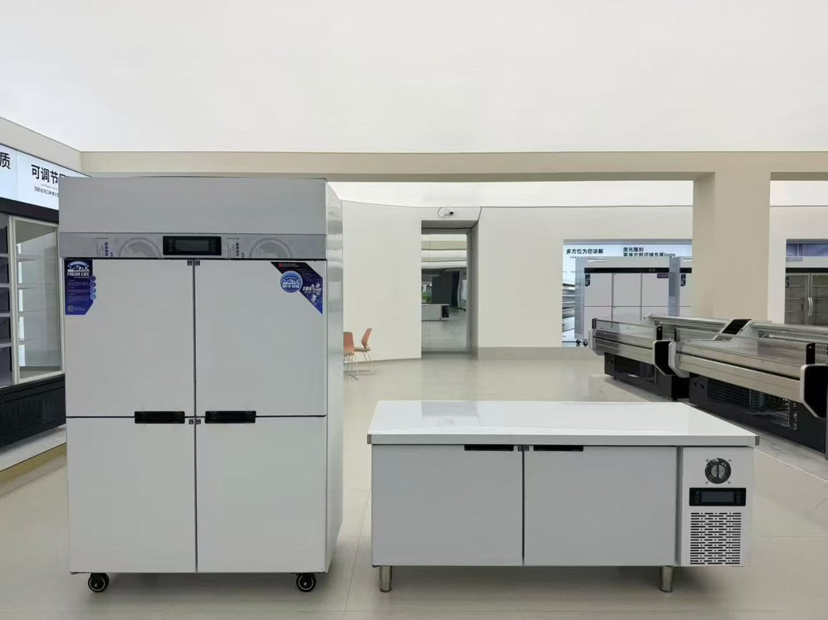 Commercial Dual-Temperature Upright Refrigerator with Freezer