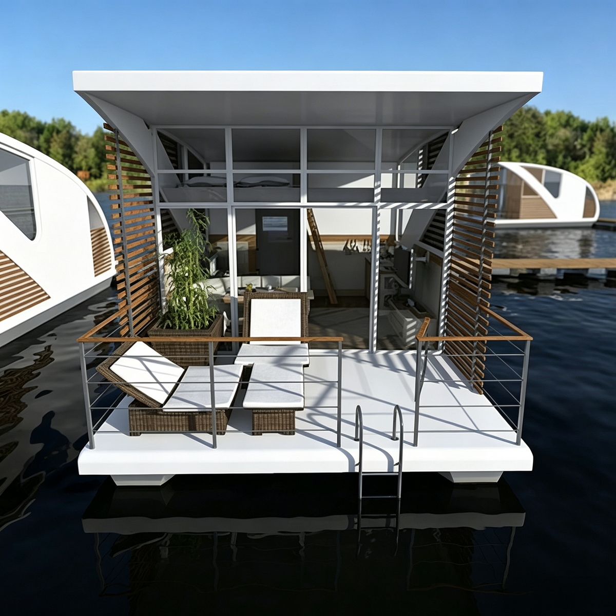 Aluminum Pontoon House Boat — 11 m Luxury Barge