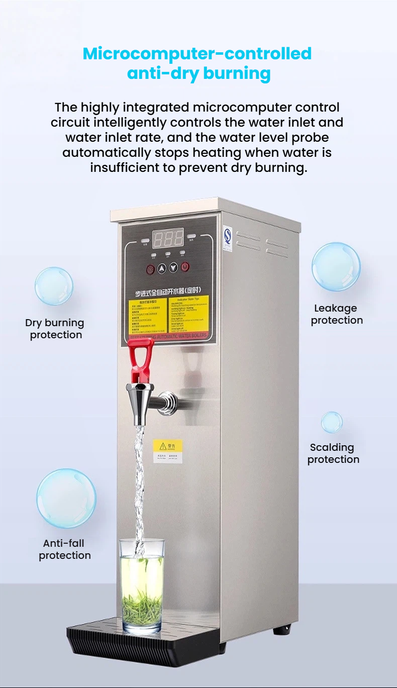 Commercial Countertop Water Boiler — Stepped Hot Water Dispenser