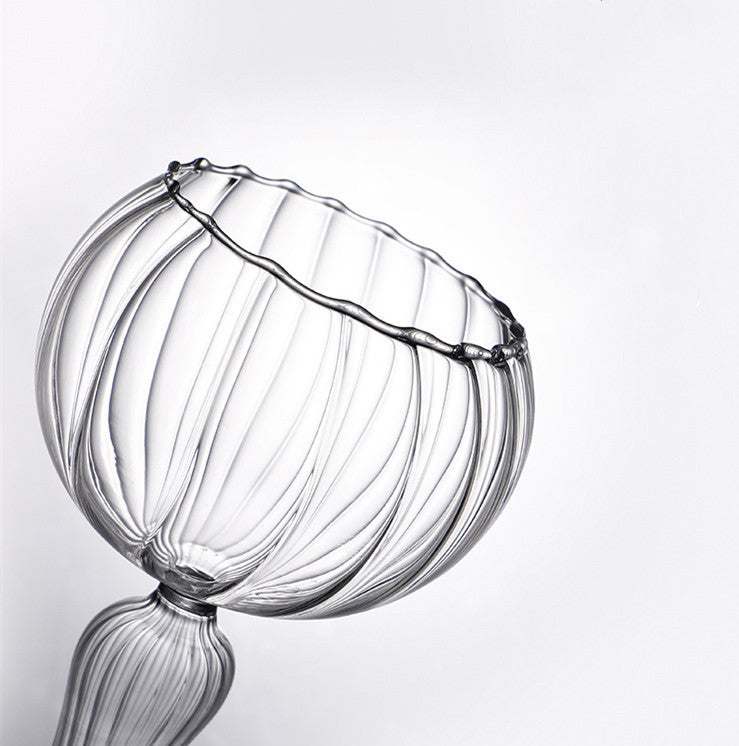 Elegant Peony Flower Cocktail Glass