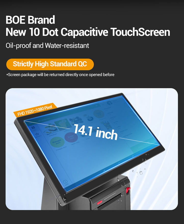 All-in-One Touchscreen POS System — 14" with Built-In 80mm Printer