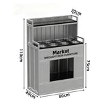 Commercial Wrought Iron Condiment Station — Self-Service Sauce Bar Counter