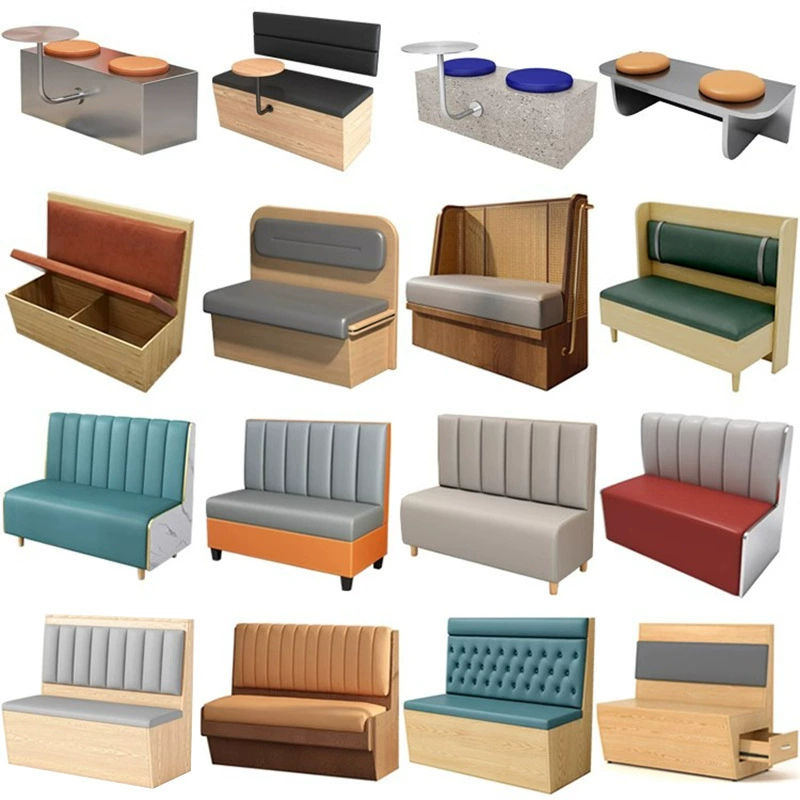 Commercial Restaurant Booth Seating — Plywood, Vinyl-Upholstered