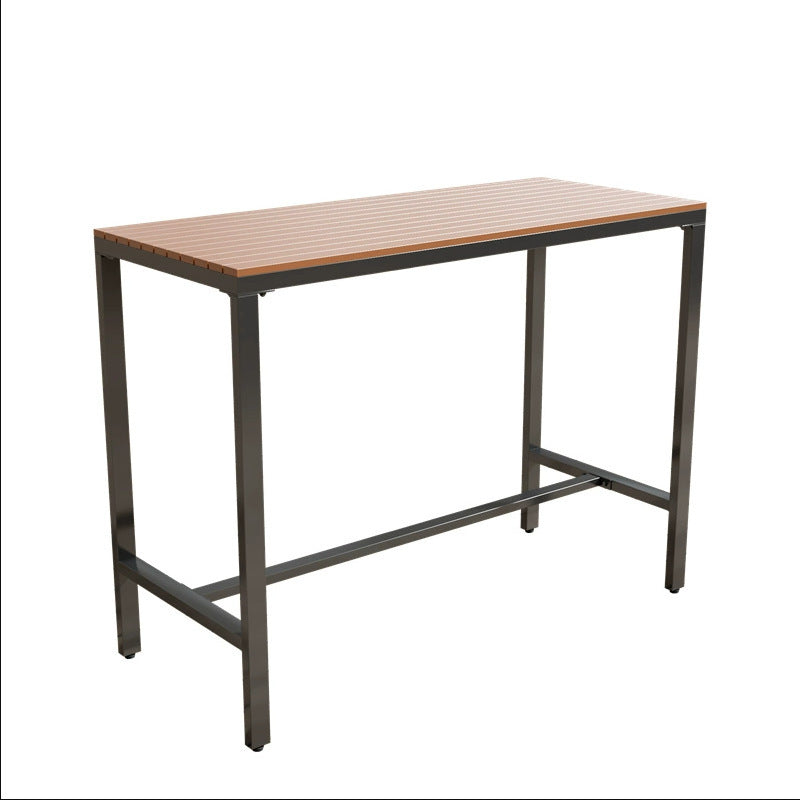 Modern Outdoor High Bar Table — Wood-Plastic Composite, depth 60cm