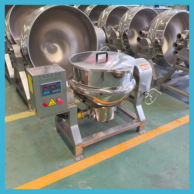 Commercial Tilting Electric Jacketed Kettle with Agitator