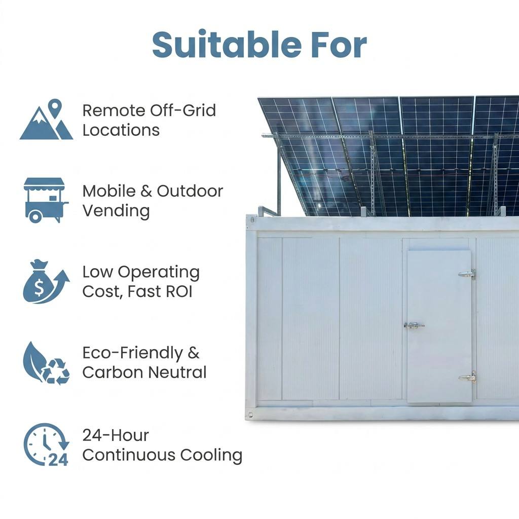 Solar-Powered Walk-In Cold Storage Room — Off-Grid