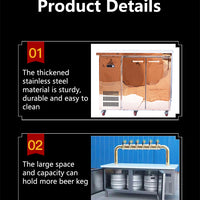 Commercial Draft Beer Dispenser — Air-Cooled Kegerator, 4 to 6 Taps image preview
