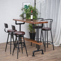 Industrial Water-Pipe Bar Table — Metal Frame image preview